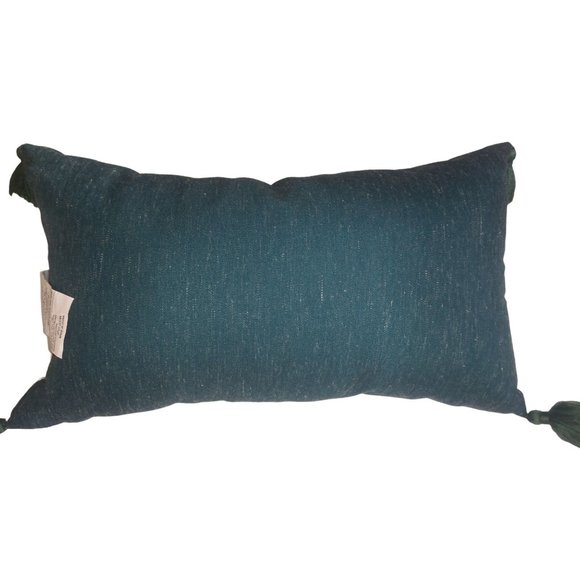 Jo-Ann Stores Royal Bengal Tiger Accent Pillow with Tassles White Green Decor - Picture 5 of 9